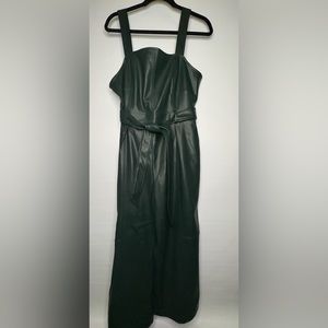 Anthropologie Faux Leather Jumpsuit